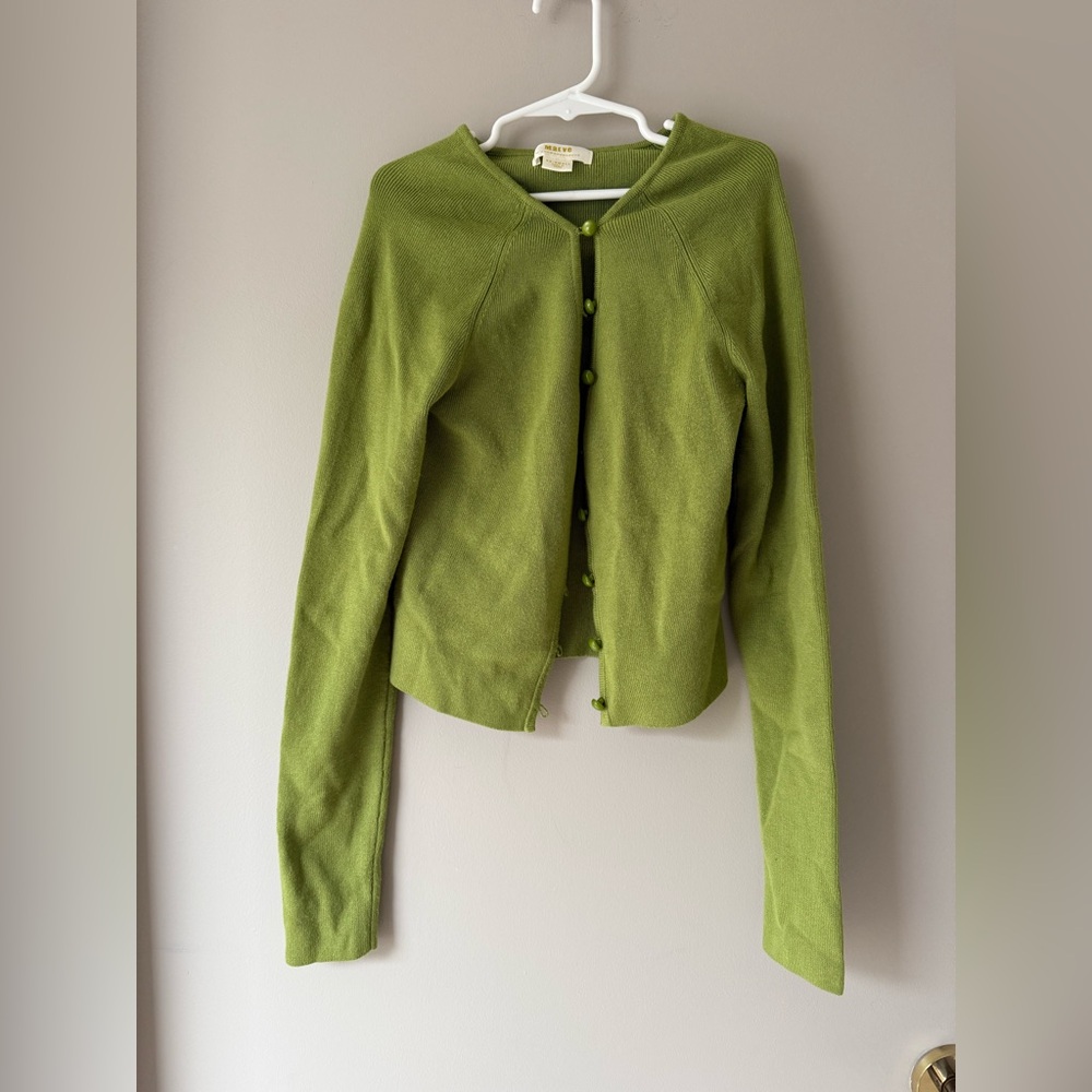 Maeve Green Cardigan Sweater